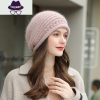 帽子女士秋冬季时尚百搭产后保暖防寒套头月子帽加厚针织线帽 FISH BASKET