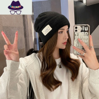 帽子女秋冬韩版时尚百搭潮冬季保暖加绒显脸小月子产后针织毛线帽 FISH BASKET