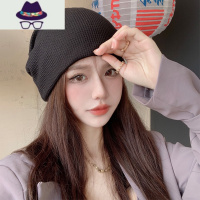 月子帽子女产后毛线冷帽春秋针织堆堆帽秋冬季男2021新款时尚洋气 FISH BASKET