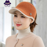 新款百搭空顶帽女冬季时尚运动帽跑步健身固定发型帽子保暖针织帽 FISH BASKET