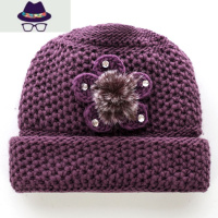 老人帽子女冬季天奶奶秋冬季中老年妈妈针织毛线加厚加绒保暖百搭 FISH BASKET