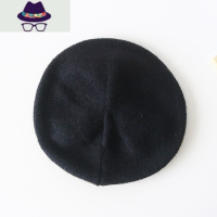 帽子女贝雷帽秋冬韩版潮日系网红款英伦复古毛线画家南瓜帽针织帽 FISH BASKET