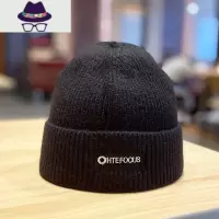 冬季保暖毛线帽子女韩版百搭学生帽街头复古针织帽加厚情侣男帽 FISH BASKET