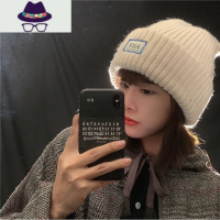 炒鸡厚实大版适合大头围的显脸小毛线帽子女冬季保暖护耳针织帽 FISH BASKET