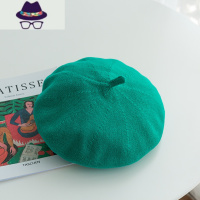 日系针织小揪揪透气贝雷帽子女春夏百搭时髦休闲韩版搭配画家帽潮 FISH BASKET