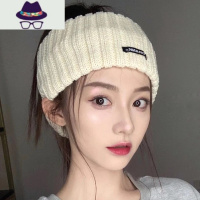 帽子女春秋新款韩版网红毛线帽露头发扎马尾无顶针织帽空顶帽子女 FISH BASKET