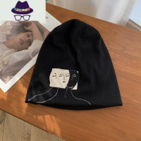 网红ins超火小众设计感暗黑系堆堆帽子百搭针织毛线头巾帽男女潮 FISH BASKET