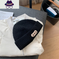 丁走走适合圆脸百搭马海毛针织帽子女秋冬季保暖毛线帽护耳帽韩版 FISH BASKET