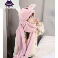 儿童帽子可爱超萌2021冬季新款韩版宝宝围脖一体男女童小孩围巾 FISH BASKET