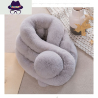 真獭围巾女真毛一体双面加厚保暖纯色围脖皮草毛领冬 FISH BASKET