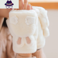 手套女冬天加绒学生可爱韩版防寒卡通加厚毛绒秋冬骑行保暖棉冬季 FISH BASKET