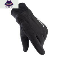 手套男冬摇粒绒加绒加厚保暖手套骑行运动开车防滑保暖触屏手套 FISH BASKET