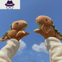 小恐龙手套女冬天学生卡通挂脖萌可爱搞怪韩版保暖加毛绒 FISH BASKET