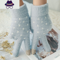 冬天手套女可爱保暖秋冬季骑行棉手套加绒加厚骑车ins潮触屏防寒 FISH BASKET