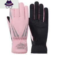 滑雪手套女冬季加厚加绒保暖骑行户外触屏羽绒棉骑行摩托车手套男 FISH BASKET