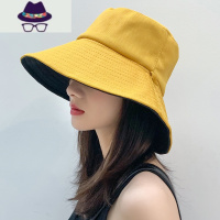 网红款渔夫帽女夏韩版潮百搭日系遮脸防晒帽子大沿出游遮阳帽 FISH BASKET
