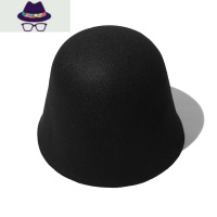 毛呢渔夫帽女秋冬季韩版百搭黑色水桶帽网红自闭盆帽时尚显脸小 FISH BASKET帽子