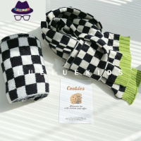 牛油果绿棋盘格围巾 FISH BASKET