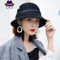 礼帽秋冬赫本风法式复古英伦毛毡帽子冬女百搭时尚洋气渔夫帽 FISH BASKET