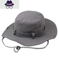 男士奔尼帽大檐帽圆边帽双面格子登山户外渔夫帽子米色遮阳帽女 FISH BASKET