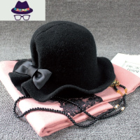 秋冬天呢帽子女士时尚圆顶礼帽韩国可爱百搭盆帽网红渔夫帽潮 FISH BASKET