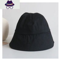 黑色帽子女韩版潮渔夫帽春秋薄款防晒遮脸太阳帽盆帽大头围遮阳帽 FISH BASKET