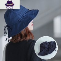 大檐网红渔夫帽ins女日系百搭帽子潮遮阳夏季棉麻太阳防晒帽 FISH BASKET