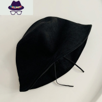 韩版素颜遮脸麂皮绒渔夫帽帽子女春秋百搭显脸小水桶帽街头盆帽潮 FISH BASKET