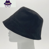 鹿皮绒素颜遮脸渔夫帽女春秋韩版百搭网红遮阳帽日系显脸小水桶帽 FISH BASKET帽子