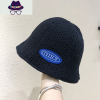 韩国ins贴布圆顶水筒渔夫帽子女秋冬网红保暖青年潮百搭日系盆帽 FISH BASKET