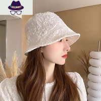 日系薄款褶皱渔夫帽子女夏天网红ins街拍防晒遮阳帽女士水桶帽潮 FISH BASKET