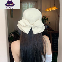 日系渔夫帽女夏蝴蝶结帽子潮大檐帽百搭赫本风防晒遮阳帽太阳帽 FISH BASKET