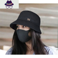 杨幂明星同款M标渔夫帽子女冬季新款网红日系遮阳防晒遮脸太阳帽 FISH BASKET