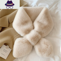 定制款 高品质毛毛围巾 小燕尾交叉围脖仿皮草仿围巾毛绒毛领 FISH BASKET