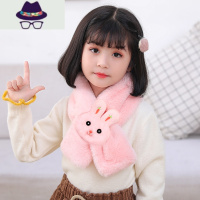 儿童围巾女秋冬宝宝可爱卡通毛绒围脖女童小孩韩版加厚保暖脖套男 FISH BASKET