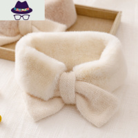 仿獭毛绒围脖冬季仿皮草蝴蝶结毛领学生防寒保暖ins护颈围巾 FISH BASKET