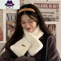 韩版獭围巾女士冬季学生加厚保暖毛绒围脖套头百搭毛领仿皮草 FISH BASKET