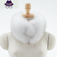 毛领子狐狸毛皮草围巾女冬季毛毛围脖真毛加绒加厚骑行保暖毛绒绒 FISH BASKET