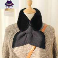 围脖女秋冬季柔软可爱日系毛毛绒围巾仿獭保暖百搭韩版毛领子 FISH BASKET