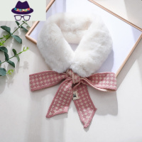 毛领围脖冬季女韩版毛绒仿茸可爱脖套韩国东大门百搭保暖围巾 FISH BASKET