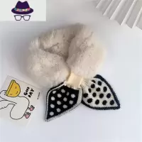 宝宝围巾冬季保暖毛绒脖套洋气女宝宝防风交叉儿童围脖秋冬潮 FISH BASKET