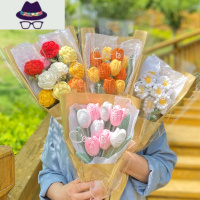 手工花束diy材料包摆件向日葵仿真花钩针编织郁金香毛线制作礼物 FISH BASKET