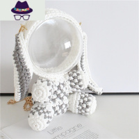 小熊暴力熊手工编织包包毛线diy材料包自制米奇兔子双肩透明背包 FISH BASKET