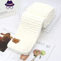 小熊自织围巾冰条毛线团 手工编织珊瑚绒粗线diy材料包送男友 FISH BASKET