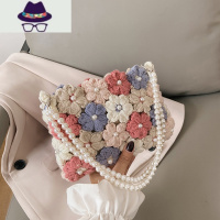 手工编织包包珍珠花朵包钩针织diy材料包自制毛线手织单肩手提包 FISH BASKET