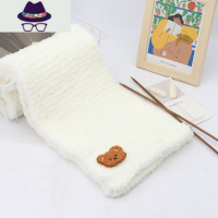 小熊自织围巾冰条毛线团手工编织珊瑚绒粗线diy材料包送男友礼物 FISH BASKET