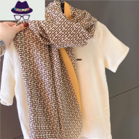 韩版棉麻秋冬围巾女薄款拼色春夏季旅游防晒长丝巾披肩沙滩巾百搭 FISH BASKET