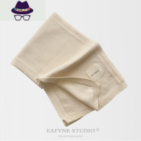 日系风~秋冬ins纯色小布标外搭护颈椎针织围巾围脖网红同款保暖女 FISH BASKET