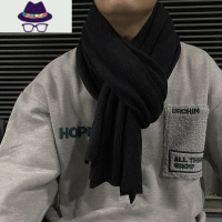 日系围巾男冬季学生韩版百搭纯色生日礼物情侣款保暖围脖女ins潮 FISH BASKET