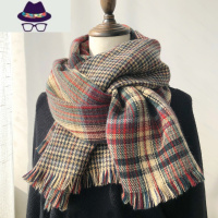 双面加厚围巾女冬季韩版百搭高品质两面佩戴学生长款保暖披肩两用 FISH BASKET